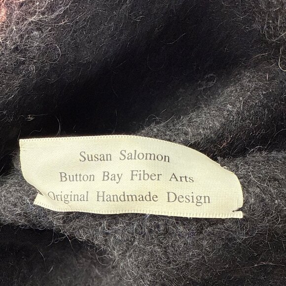 Handmade Susan Salomon Black & Rust Wool Felt Cloche Hat - Picture 6 of 8